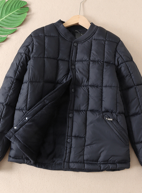 秋冬男士轻薄保暖棉服外穿加绒绗棉显瘦中老年爸爸棉衣外套F273