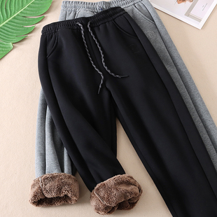 F645 女束脚显瘦保暖休闲运动裤 580克 不起球加厚北极绒华棉卫裤