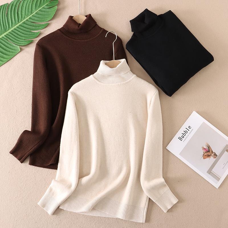 加绒加厚高领仿水貂绒毛衣