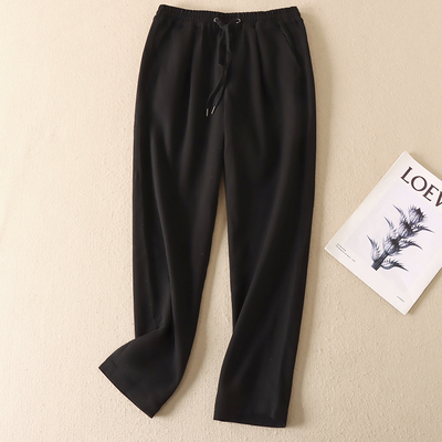 不起球高腰百搭哈伦长裤