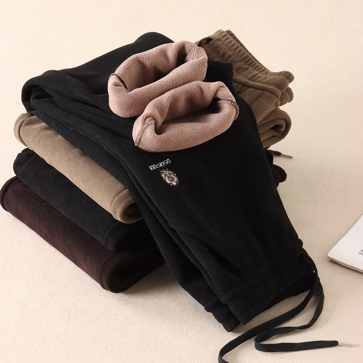 560克~不起球加厚一体绒休闲裤