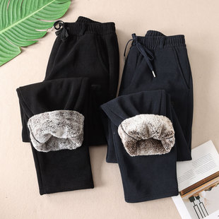 子 780克 冬抗起球直筒裤 男士 W624 一条过冬仿兔绒加厚保暖休闲裤