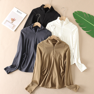 B630 运动瑜伽上衣女秋冬软糯打底T恤 显瘦小蛮腰 自发热绒感修身