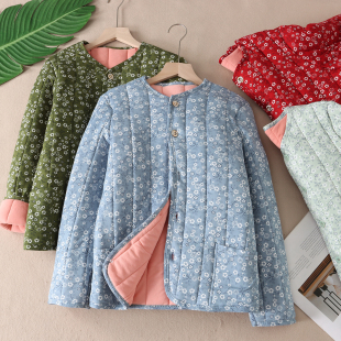 锁温自发热家居小棉袄女冬季 外穿打底棉服内胆W505 保暖软糯薄款