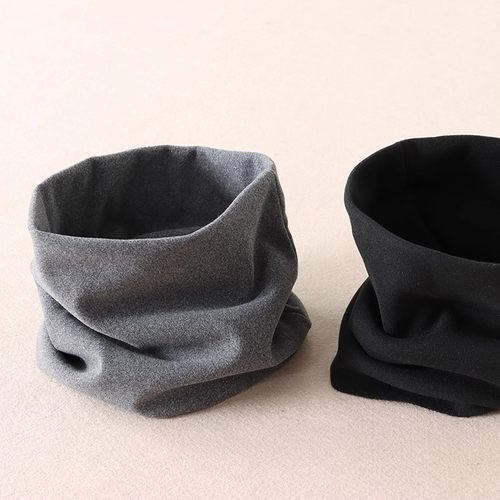 双层无痕发热保暖德绒围脖男女同款弹力装饰防寒围巾 G90