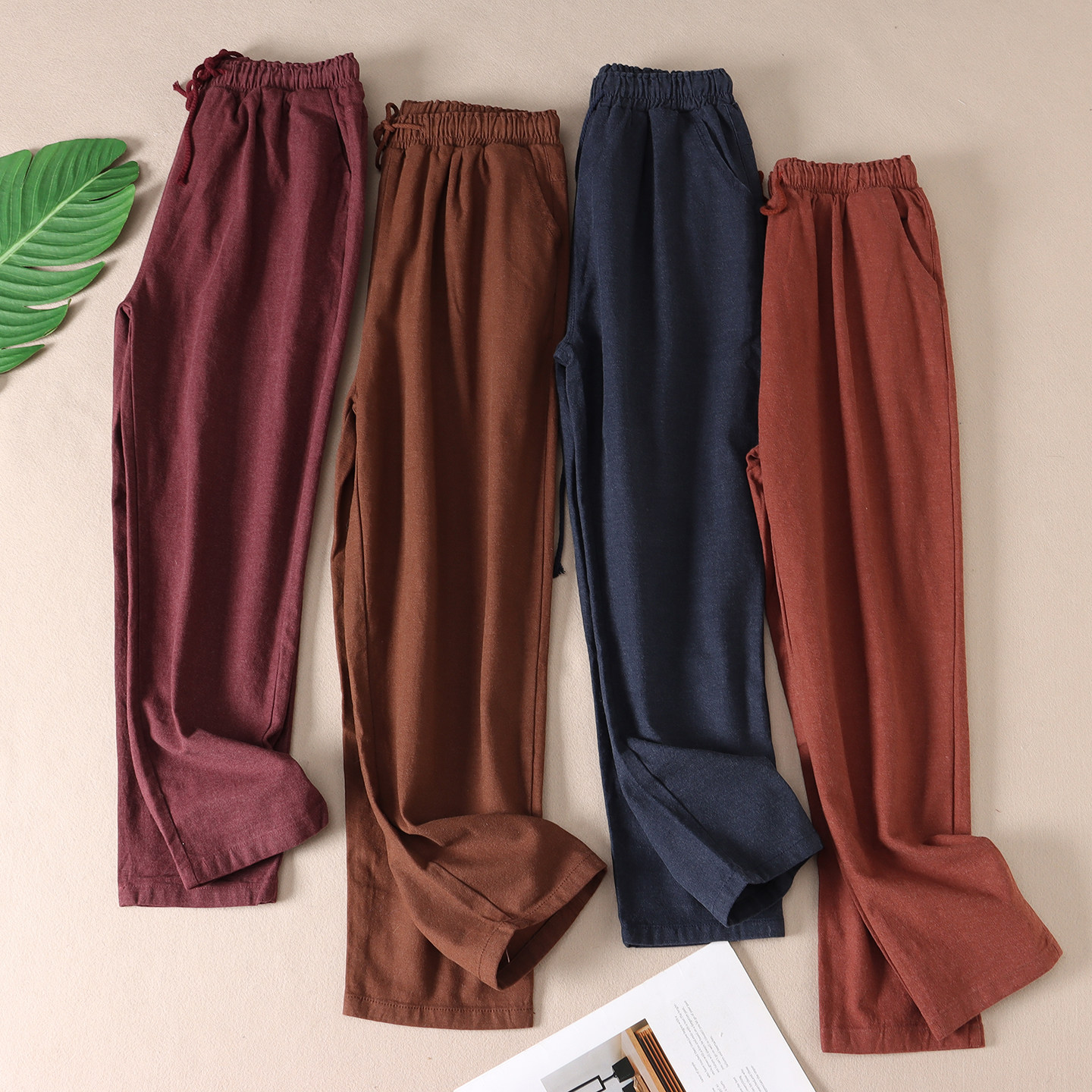 品质款！早秋新款棉质哈伦裤女士百搭文艺系带松紧腰休闲裤子 A16,女装/女士精品,休闲裤,淘宝优惠券,粉丝福利购,淘宝优惠卷