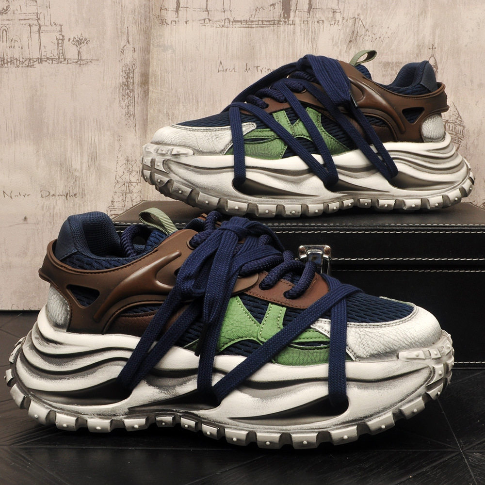 轻奢老爹鞋男2026新款厚底休闲运动鞋男士网面透气小众潮鞋爆款鞋,流行男鞋,老爹鞋,淘宝优惠券,粉丝福利购,淘宝优惠卷