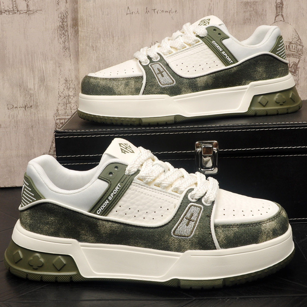 男鞋春季2026新款潮牌时尚百搭透气厚底板鞋休闲增高青少年运动鞋,流行男鞋,休闲板鞋,淘宝优惠券,粉丝福利购,淘宝优惠卷