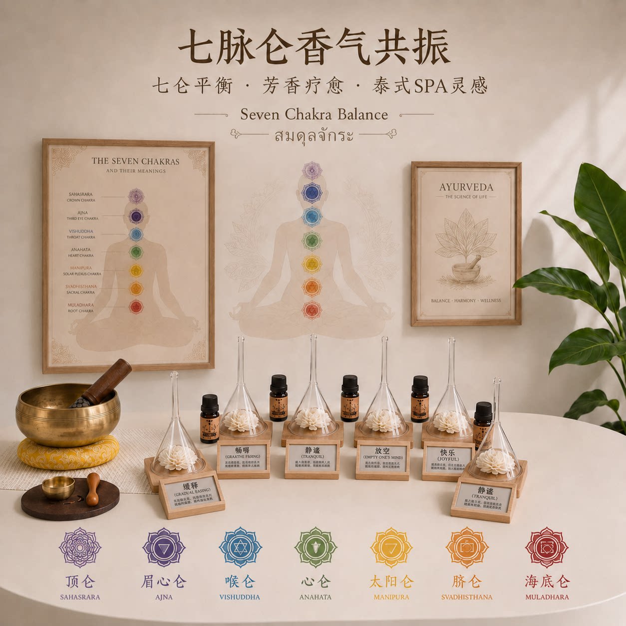 七脉泰国香薰精油嗅吸展示台定制