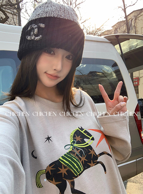 CHICHEN-马到成功-圆领宽松彩色印花T