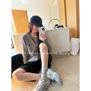 CHICHEN晨妍 云柔感老钱绞花毛衣开衫外套针织衫女秋新款长袖上衣