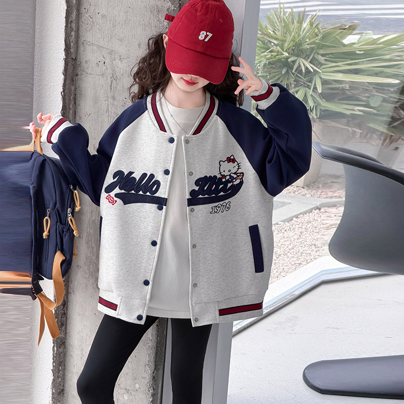 女童棒球服2026春季新款洋气外套女孩时髦炸街韩范儿童上衣春装潮