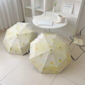 黄色菠萝小鸭雨伞晴雨两用三折八骨折叠自动伞防晒防紫外线遮阳伞