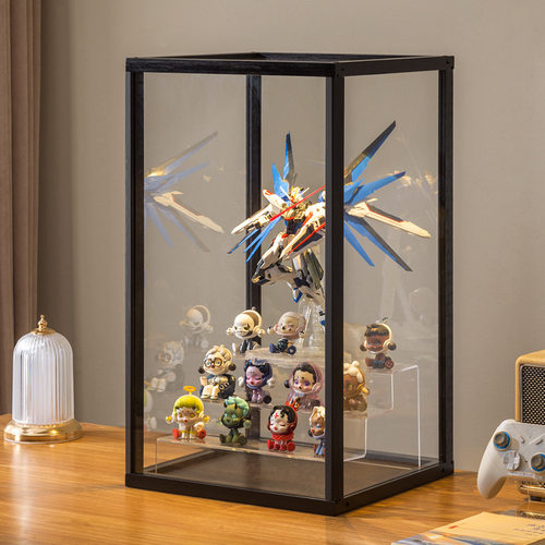 夹缝手办柜防尘透明陈列架展示柜