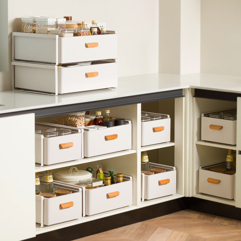 厨房多层抽屉收纳柜调料储物柜子