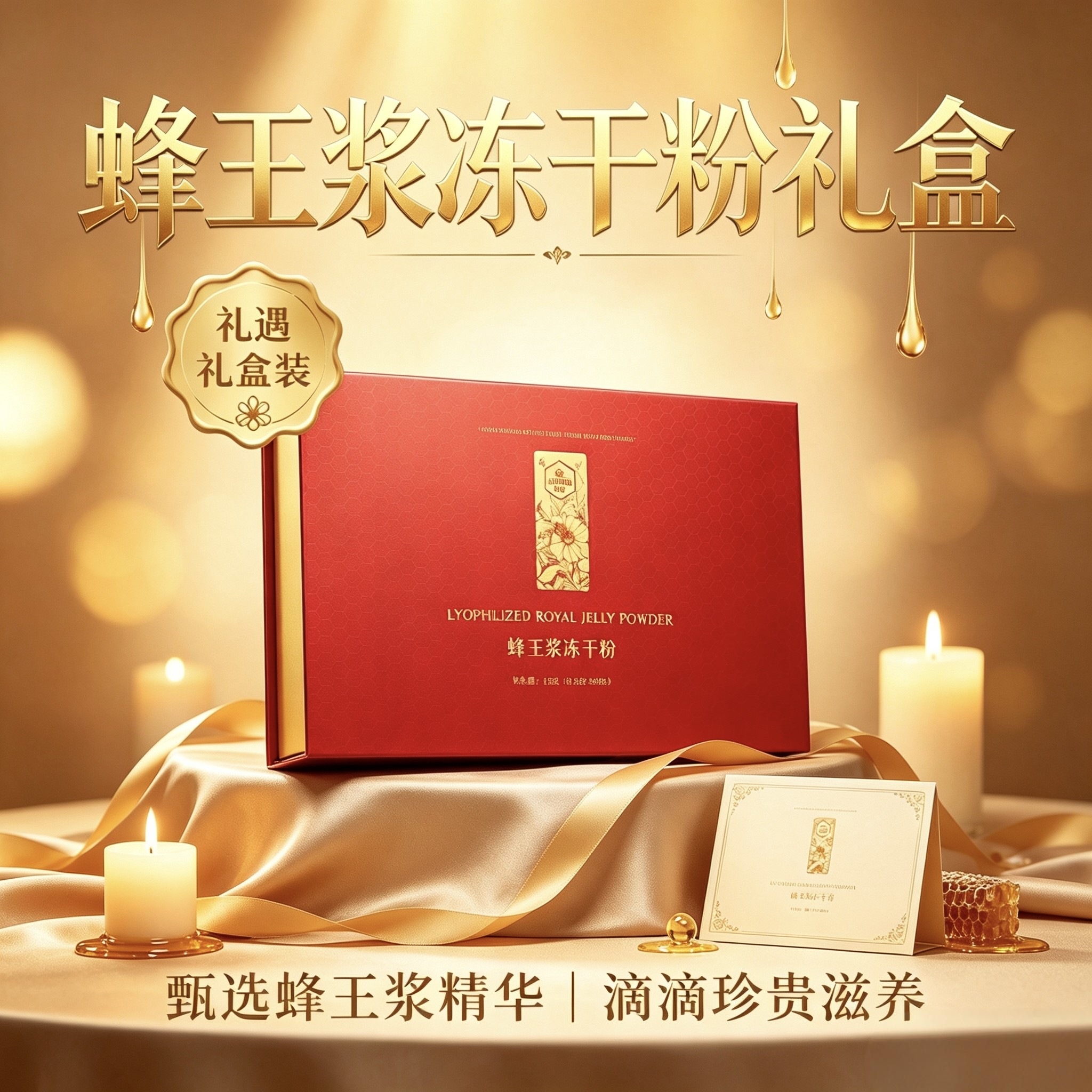蜂王浆冻干粉礼盒中秋送礼送长辈创意礼盒/礼品套组