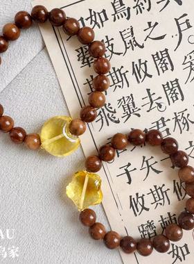 星月神话 | 原创天然库克金珀琥珀星星月亮毕业礼物闺蜜情侣手链