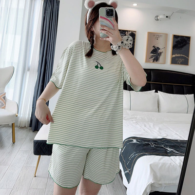 女士莫代尔面料宽松大码可爱胖MM