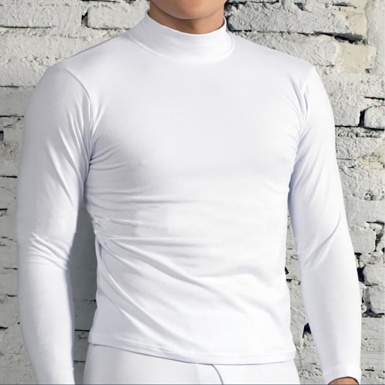 定制男士高领长袖内衣纯棉打底