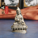 纯黄铜宗喀巴大师佛像桌面摆件宗教供奉神像工艺品摆饰老铜器