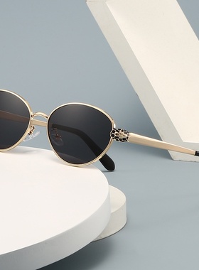 新款欧美金属圆框太阳镜ins网红女感个性墨镜男潮防太阳眼镜