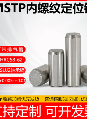 MSTP内螺纹圆柱销带排气槽定位销夹具合销攻牙销轴承钢MI标准