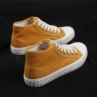 女2025新款 百搭平底休闲鞋 韩版 潮鞋 女 学生板鞋 人本高帮黑色帆布鞋