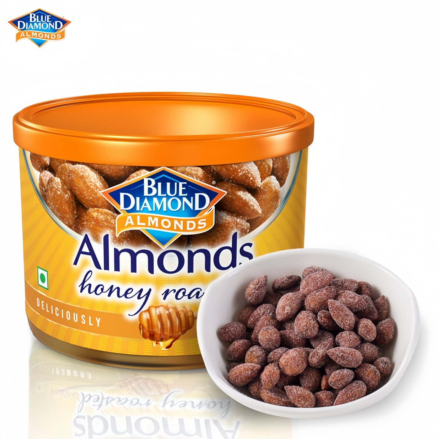 美国进口坚果蓝钻石蜂蜜蜜桔盐焗咸味烟焗扁桃仁大杏仁巴旦木