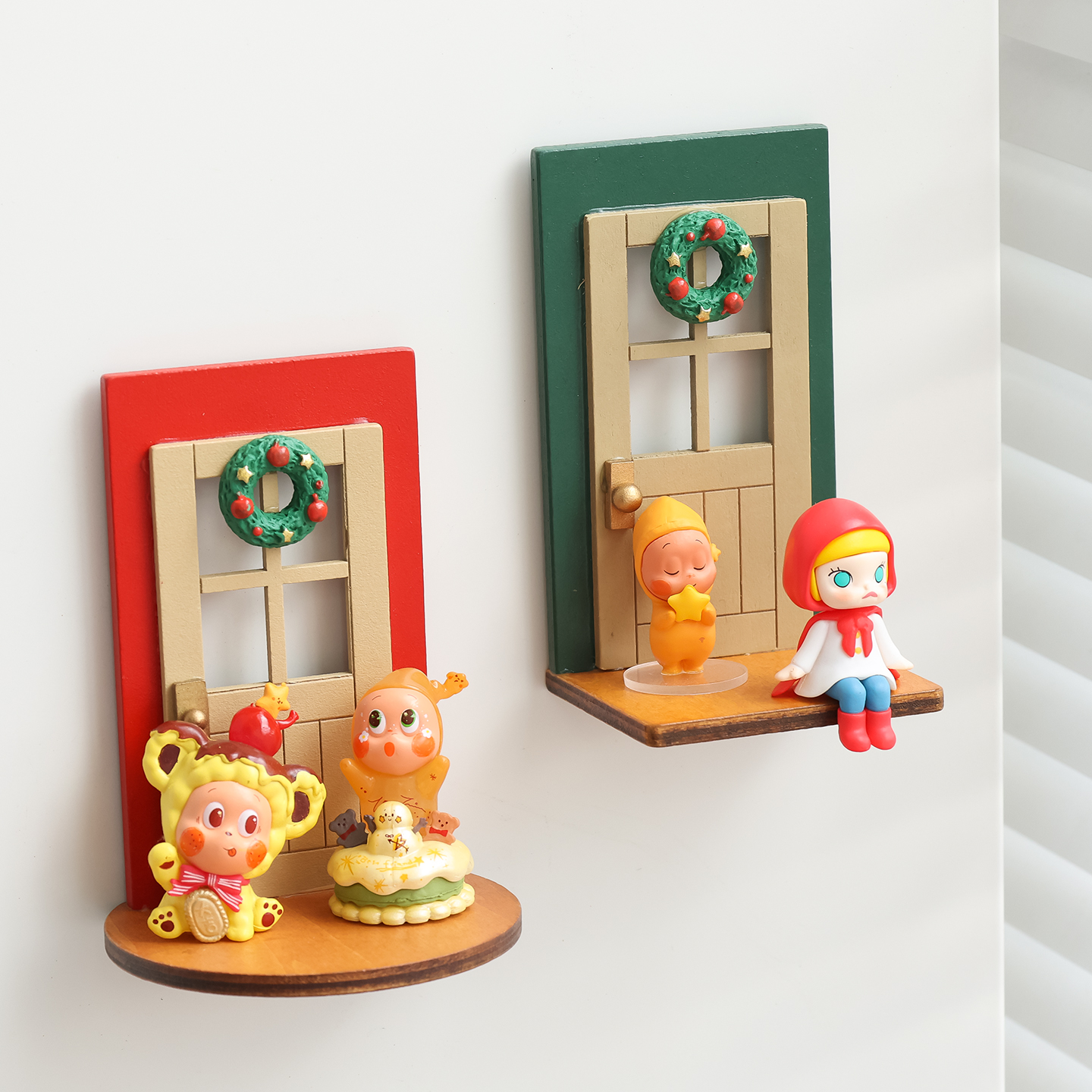 圣诞门磁吸冰箱贴手办盲盒收纳