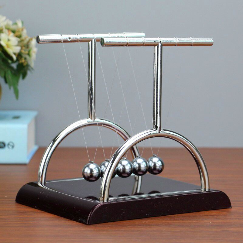物理t形牛顿撞球摆件天体摇摆器碰碰球金属工艺桌面整蛊减压礼品