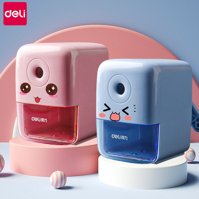 得力71158手摇卷笔刀手动转笔削笔器铅笔刀小号自动进铅