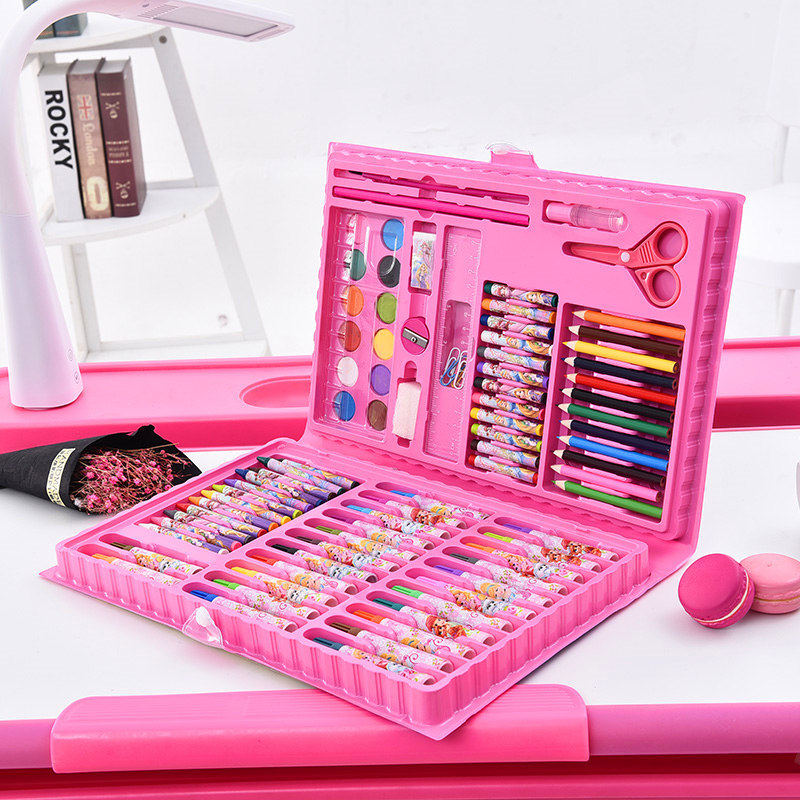 开学 86色小学生儿童画笔水彩笔绘画手提式工具礼盒套装文具