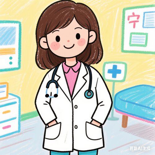我的梦想主题绘画儿童画职业规划电子版小学生医生女生理想未来竖