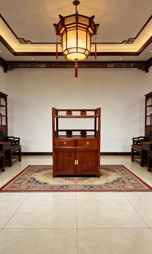 非洲花梨木餐边柜茶水柜新中式全实木储物柜红木书架展示柜