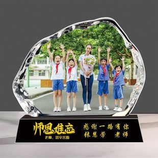 高三仪式感礼物水晶礼品照片送战友光荣退伍纪念品高档毕业摆件