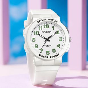 学生手表初中高中生儿童防水夜光考试专用石英表只看时间简约高级