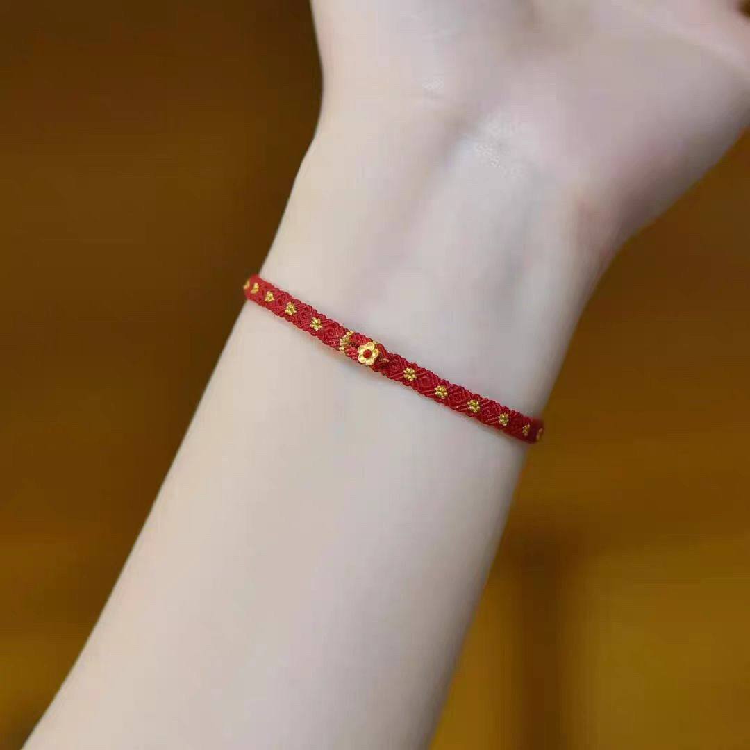 中国红有钱花手绳合金编织小众设计轻奢高级新中式本命年红绳,户外/登山/野营/旅行用品,失手绳,淘宝优惠券,粉丝福利购,淘宝优惠卷