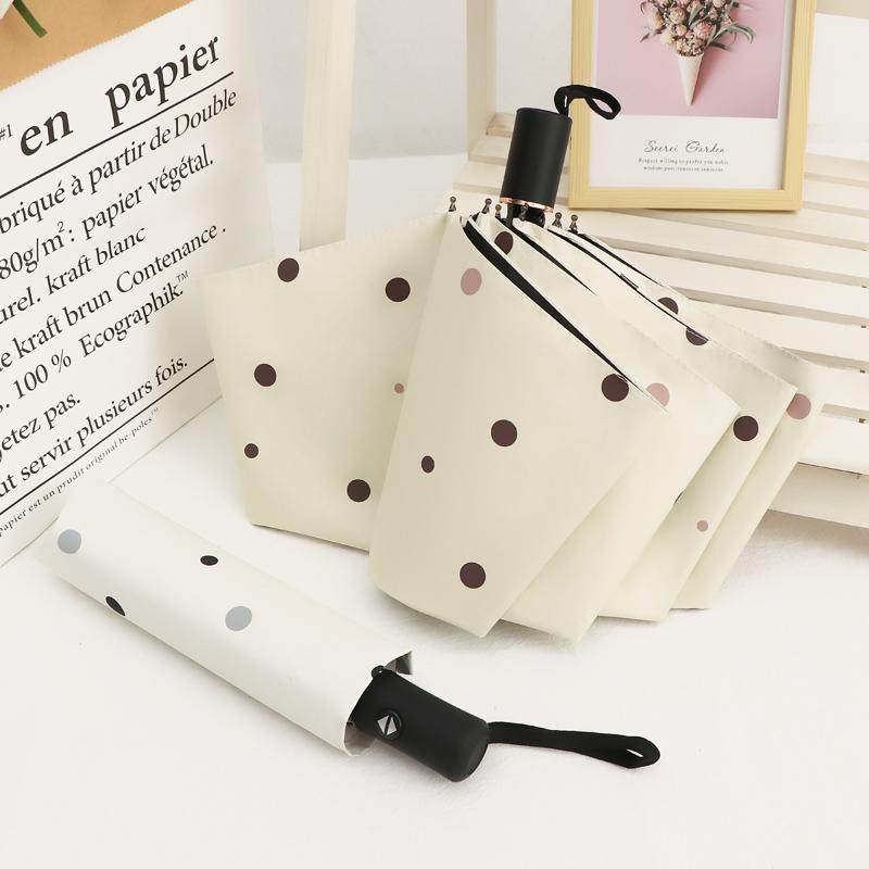 雨伞女生可爱波点折叠黑胶遮阳防晒防紫外线自动晴雨两用太阳伞,居家日用,伞套/伞筒/伞包,淘宝优惠券,粉丝福利购,淘宝优惠卷