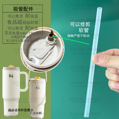 适配苏泊尔冰霸保温杯水杯吸管配件陶瓷双饮吸管杯健身杯长吸管8