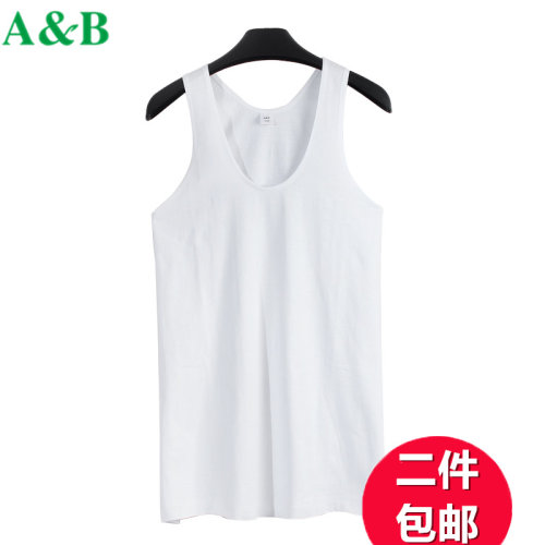 全棉夏季运动宽松打底男士背心