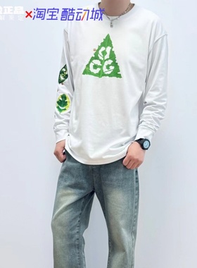 NIKE耐克ACG系列DF LS OC ANTS印花圆领透气长袖套头衫T恤HJ0803