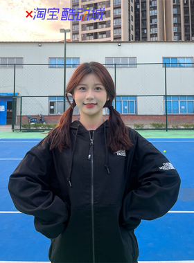 北面THE NORTH FACE男女同款斜纹白标棉户外连帽夹克外套NJ3BP04J