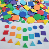 彩虹色几何图形贴纸 儿童手工制作材料马赛克贴画eva泡沫海绵贴纸