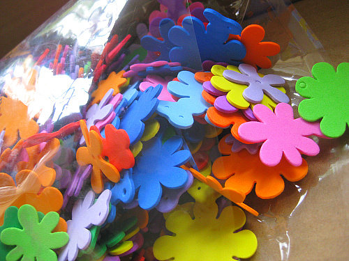 유치원 지역 코너 장식 재료 나비 꽃 벽 스티커 환경 창조 거품 스폰지 어린이 방 레이아웃