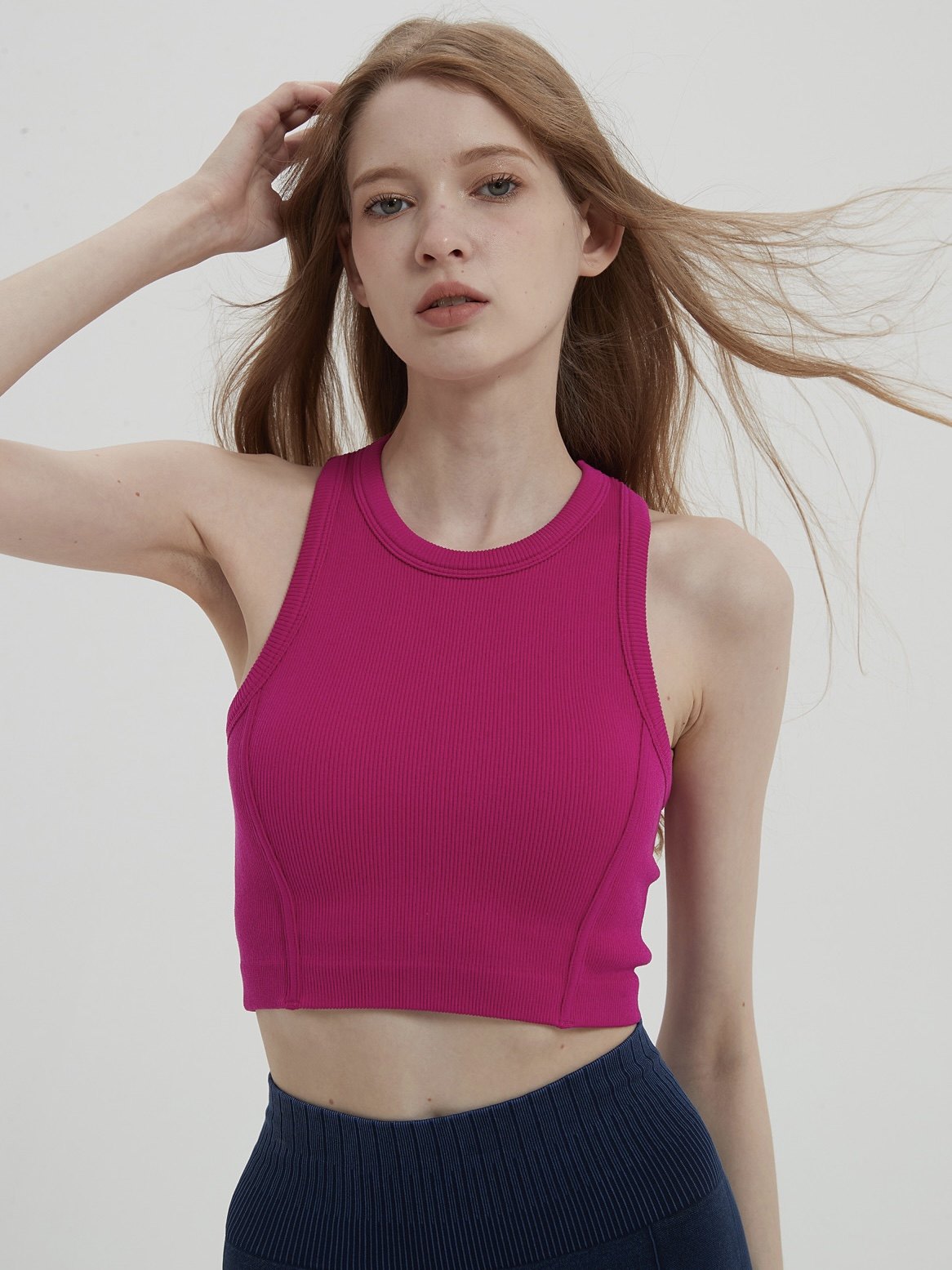 Mimiuomi基础圆领加厚保暖无缝螺纹运动瑜伽背心上衣含胸垫早春,运动/瑜伽/健身/球迷用品,瑜伽背心,淘宝优惠券,粉丝福利购,淘宝优惠卷