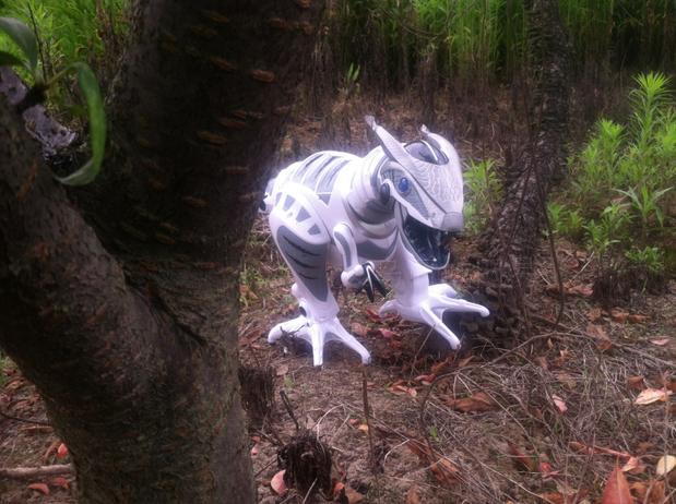 大型语音霸王龙声控机器人玩具