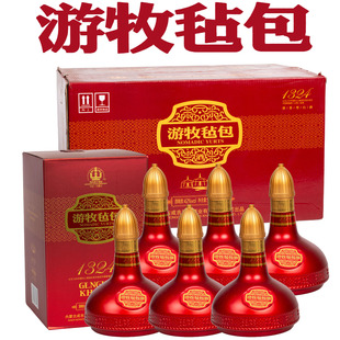 成吉思汗游牧毡包红毡42度清香型白酒整箱装500mL*6瓶内蒙古特产