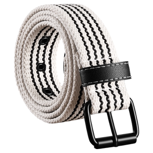 【全孔】加长帆布腰带男女通用休闲工装复古皮带学生军训牛仔裤带