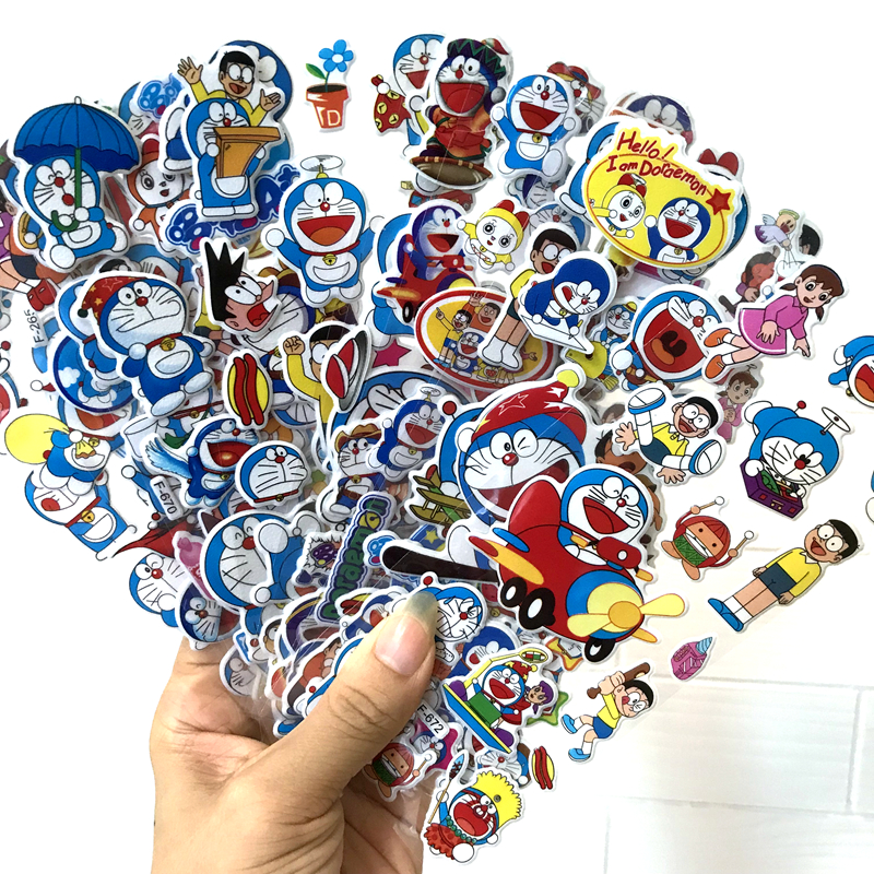 哆啦A梦机器猫小叮当儿童卡通贴纸幼儿早教宝宝奖励益智立体贴画