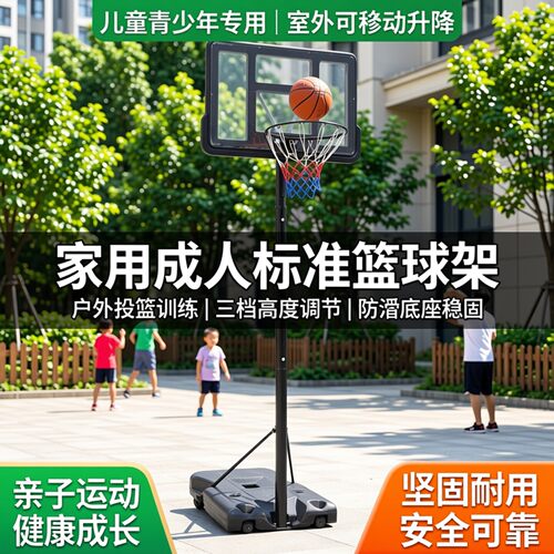 儿童可调节篮球架可进标准球